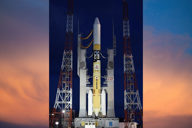 Japan's H-IIA F47 rocket at the launch pad. (MHI Launch Services/X)