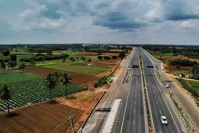 Union Minister Gadkari emphasised the government's push for sustainable infrastructure growth. (Droneman/Twitter)