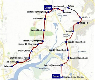 Navi Mumbai metro map. (Source: CEPT)