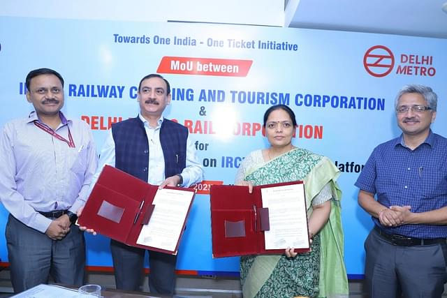 DMRC & IRCTC sign MoU for One India One Ticket Initiative. 