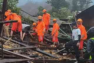 Search and Rescue Operations at the site of the Landslide. (Image: PTI)