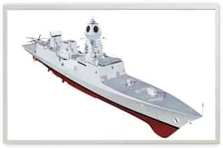 Representation of Nilgiri class frigate. (Via GRSE)