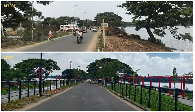 Vankulam lake before and after restoration image (Oasis)