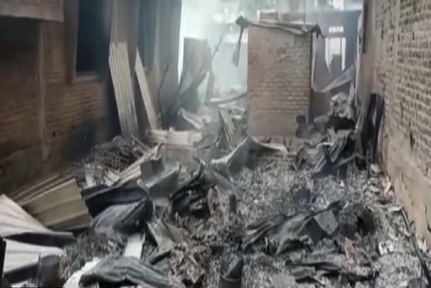 Properties of Meiteis and Tamils set on fire by Kukis.
