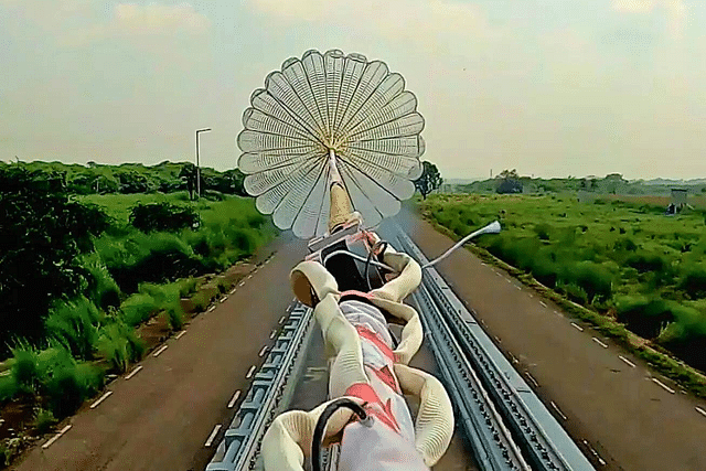 Drogue parachute deployment testing at a facility of the Terminal Ballistics Research Laboratory, Chandigarh, during 8-10 August 2023