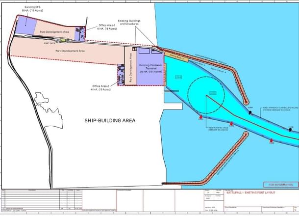 Kattupalli port layout (Adani ports)