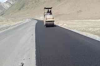 Upgradation work underway on Kargil-Zanskar intermediate lane. (@nitin_gadkari/X)