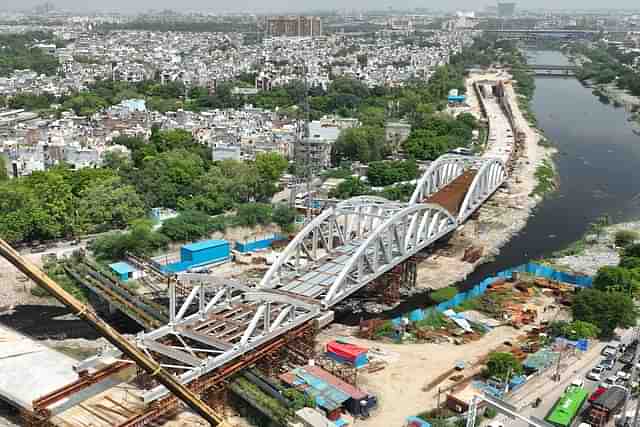 Steel spans installed for RRTS Corridor over Ghazipur drain.