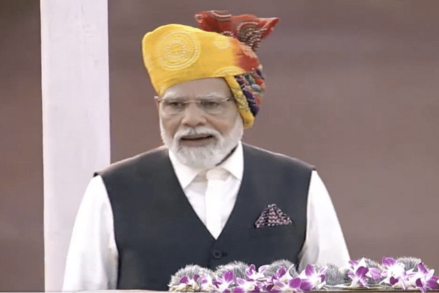 PM Modi at Red Fort, Independence Day, 2023. 