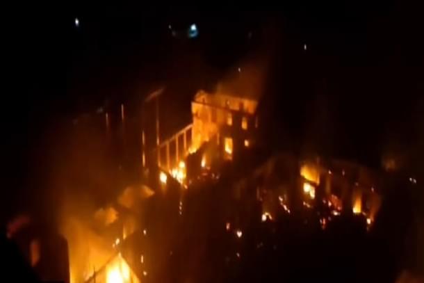 Meitei properties torched by Kukis.