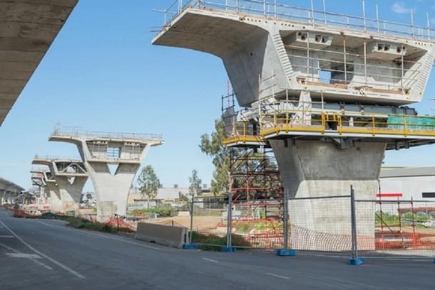 Dwarka Expressway under construction.