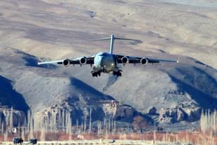 File photo of a C-17 of the Indian Air Force landing at Leh in Ladakh.