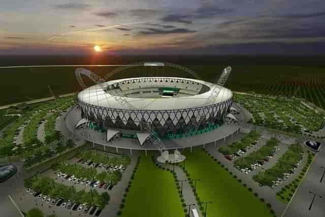 An artist's impression of the stadium.