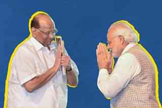 Sharad Pawar (L) and PM Narendra Modi.