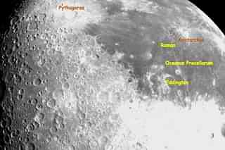 Moon as captured by Lander Horizontal Velocity Camera (LHVC) onboard Chandrayaan-3 on 6 August 2023. (Credit: ISRO)