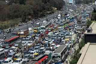 Traffic near Hebbal, Bengaluru. (Twitter)