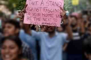 Protest marches by Left students of JU.