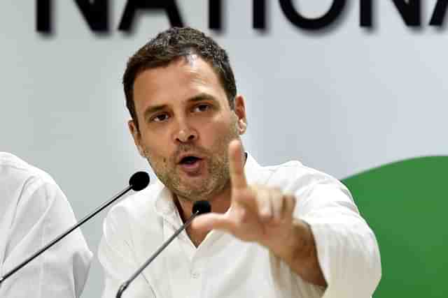 Congress president Rahul Gandhi  in New Delhi. (Arvind Yadav/Hindustan Times via GettyImages) 