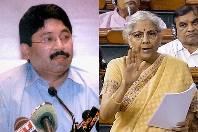 Dayanidhi Maran (L); Nirmala Sitharaman (R)