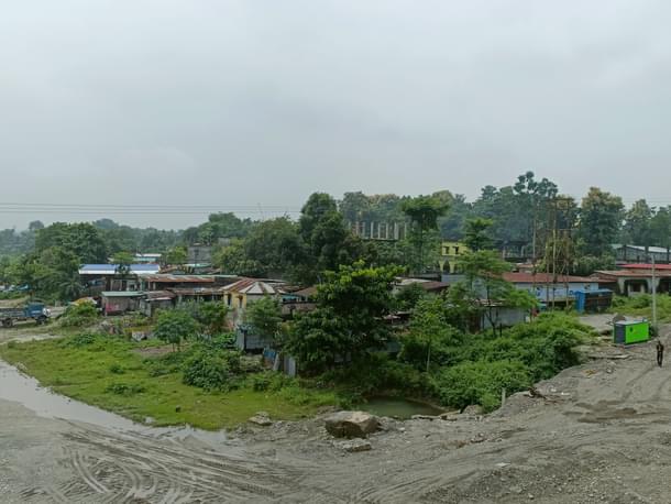 A panoramic view of 'Chhota Pakistan' on the banks of the Balasun river