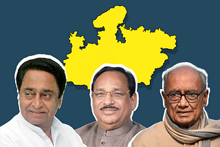 Madhya Pradesh Assembly Elections, 2023: (L-R) MLA Kamal Nath, Kantilal Bhuria and former CM Digvijaya Singh.