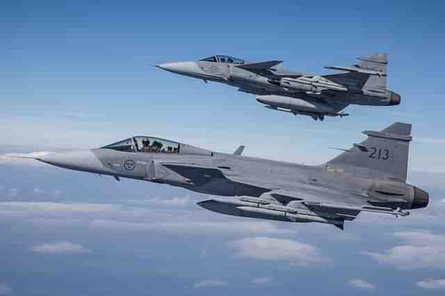 Two Swedish fighter jet JAS 39 Gripen. (Saab Aerosystems)