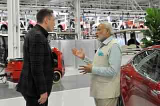 Prime Minister Narendra Modi with Tesla CEO Elon Musk. (Wikipedia)