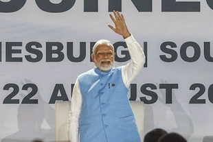 PM Modi at BRICS Business Forum in South Africa (Pic Via Twitter)