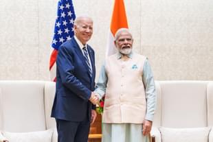 Prime Minister Narendra Modi with US President Joe Biden during the G20 Summit in New Delhi.
