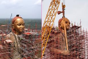 Under construction Adi Shankaracharya statue