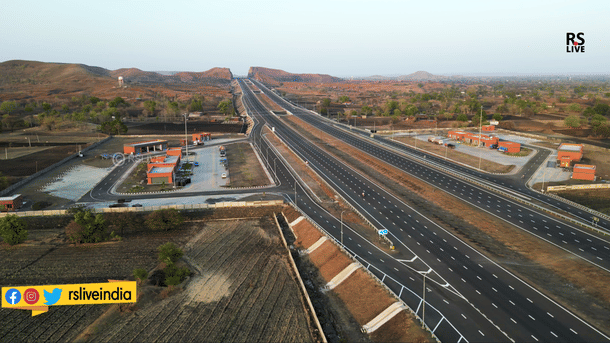 Snapshots of the completed MP stretch of the Delhi-Mumbai Expressway. (Source: RSLive)
