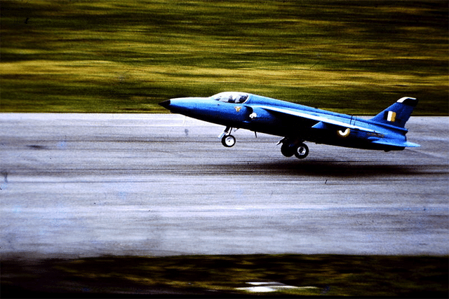 A Gnat fighter of the Indian Air Force.