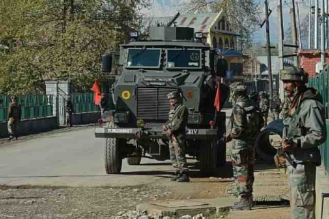 Security forces in Anantnag. (Getty Images) 