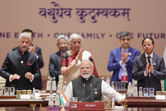 PM Modi and Indian team at G20 Summit (Representative Image) (Picture via PIB)