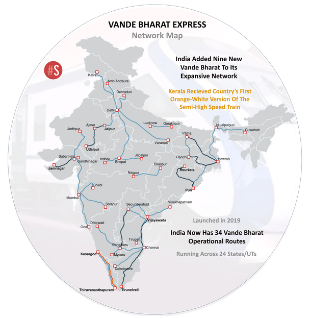 Mapping the Vande Bharat network.