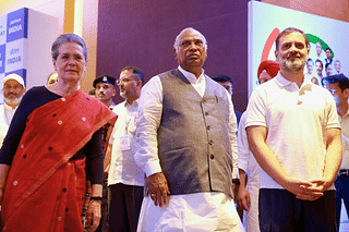 Congress leaders (L to R) — Sonia Gandhi, Mallikarjun Kharge, and Rahul Gandhi (Photo: Congress for INDIA/X) (Representative Image)
