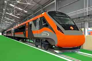 The latest orange colour Vande Bharat train.