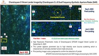 Chandrayaan-3 lander imaged by Chandrayaan-2 orbiter radar instrument