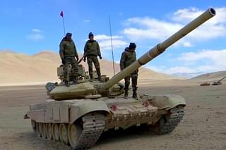 Indian Army T-90 tank in Ladakh. 