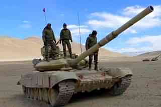 Indian Army tank in Ladakh. 