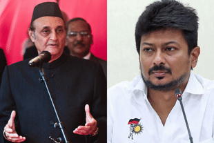 Dr Karan Singh (L); Udhayanidhi Stalin (R)