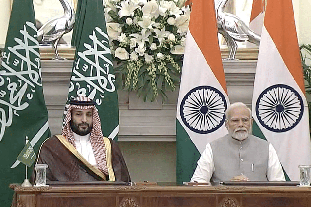 PM Modi with Saudi Crown Prince Mohammed bin Salman Al Saud (Pic Via Twitter)