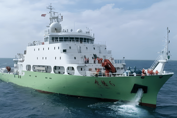 Chinese spy vessel Shi Yan 6. (Pic Via Twitter)