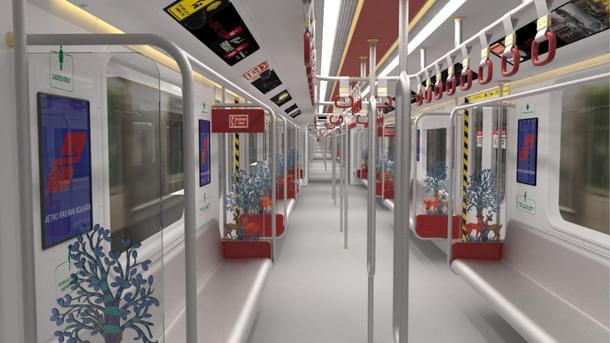 Newly designed guard rails and grab poles.