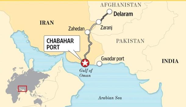 Chabahar Port on map (X, formerly Twitter)