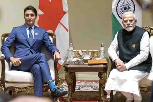 Canadian PM Justin Trudeau (Left) with Indian PM Narendra Modi (Right)