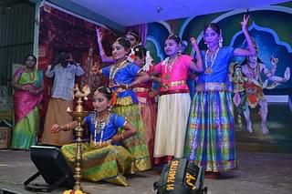 Children performing Bharatanatyam at Kannagi Nagar