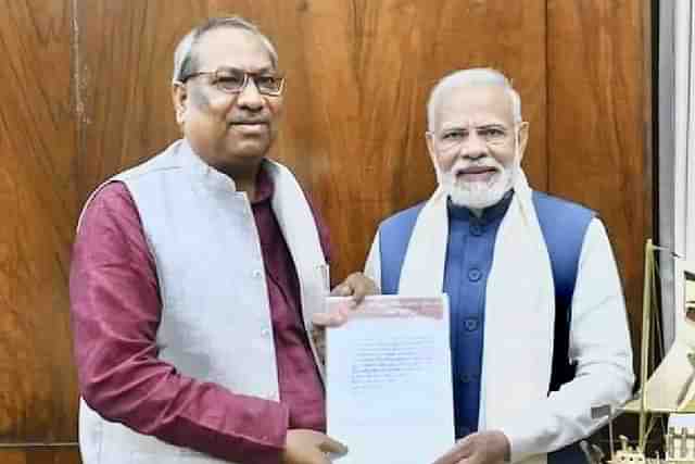 Sanjay Nishad with PM Narendra Modi