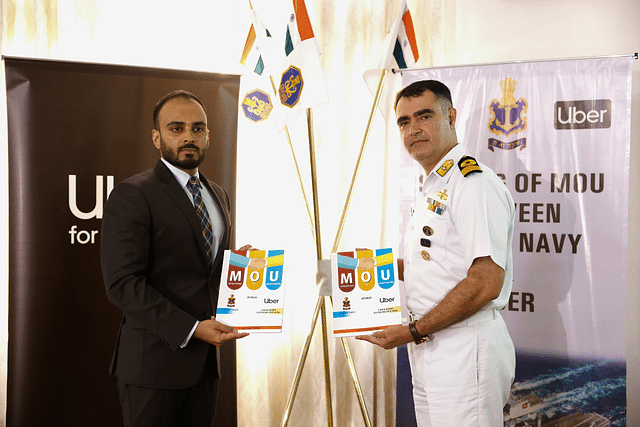 Signing of the agreement between Uber and the Indian Navy