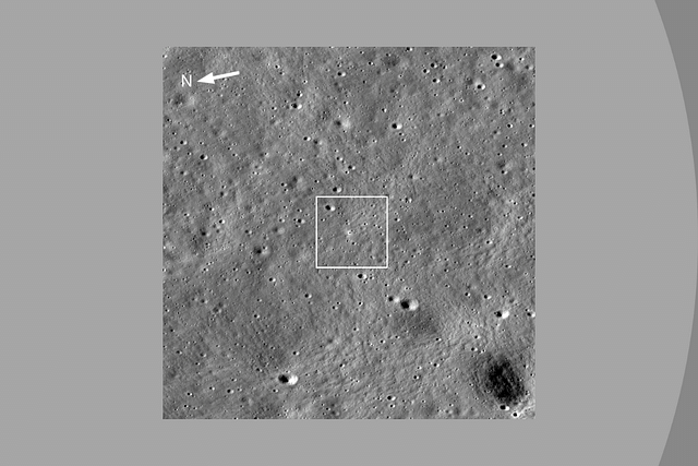 Chandrayaan-3 landing site imaged, marked, and released by NASA (Image: NASA's Goddard Space Flight Center/Arizona State University)